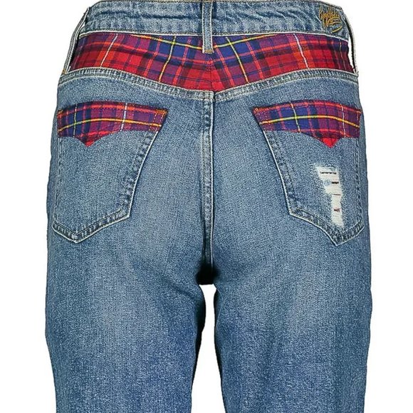 Tommy HILFIGER x GIGI HADID NWT RUNWAY collection jeans Sz 27 DISTRESS SUBLIME ! - Picture 5 of 14